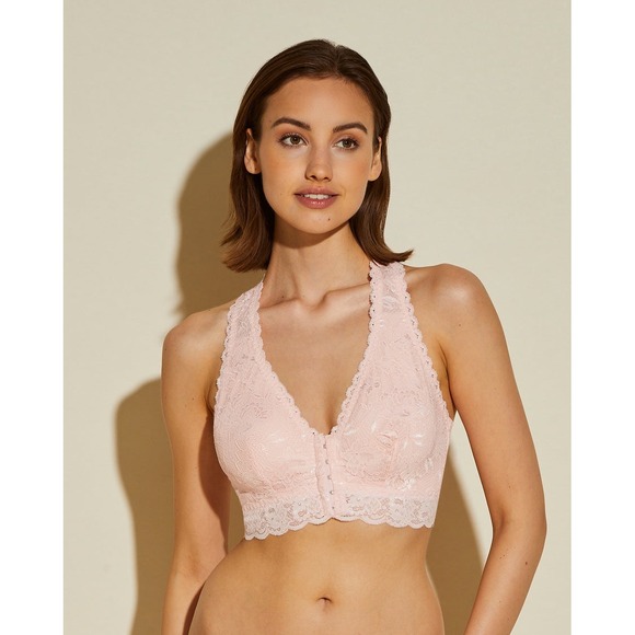 Cosabella Other - Cosabella Pink Lilly Lace Curvy Bralette Racerback Sexy & Soft NEVER1359 Size L